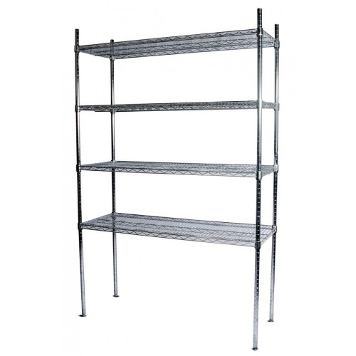 Estantería 122x60 Acero Inox. 4 parrillas regulables